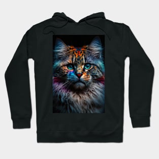 Serious Cat portrait Hoodie